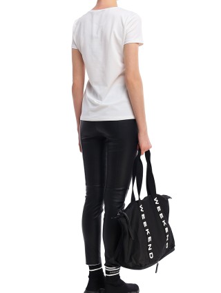 Чёрные леггинсы WEEKEND MAX MARA: фото 4 - Invogue